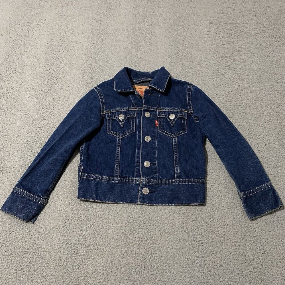 Vintage Levis Type 1 Iconic Jacket Girls Medium Blue Jean Denim Western Cowgirl